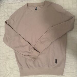 Comfort Women's Beige Crewneck & Sweats Set. Crewneck-M Sweats-S